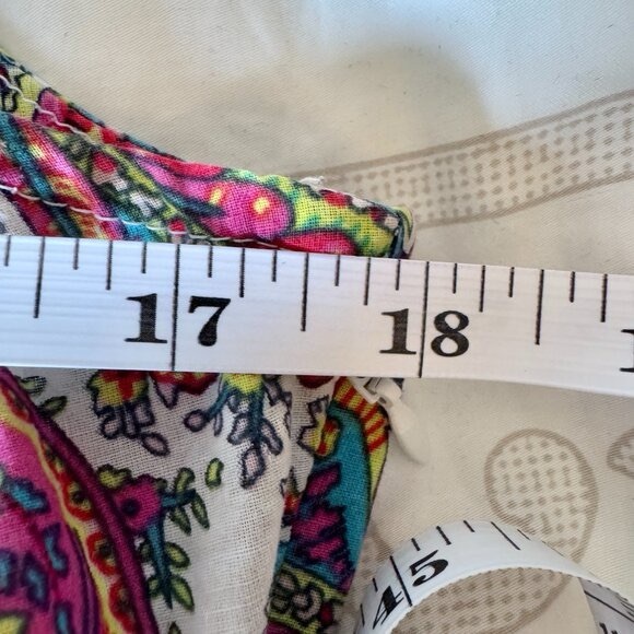 Multicolour Paisley Summer Mini Dress 100 Cotton - Picture 8 of 9